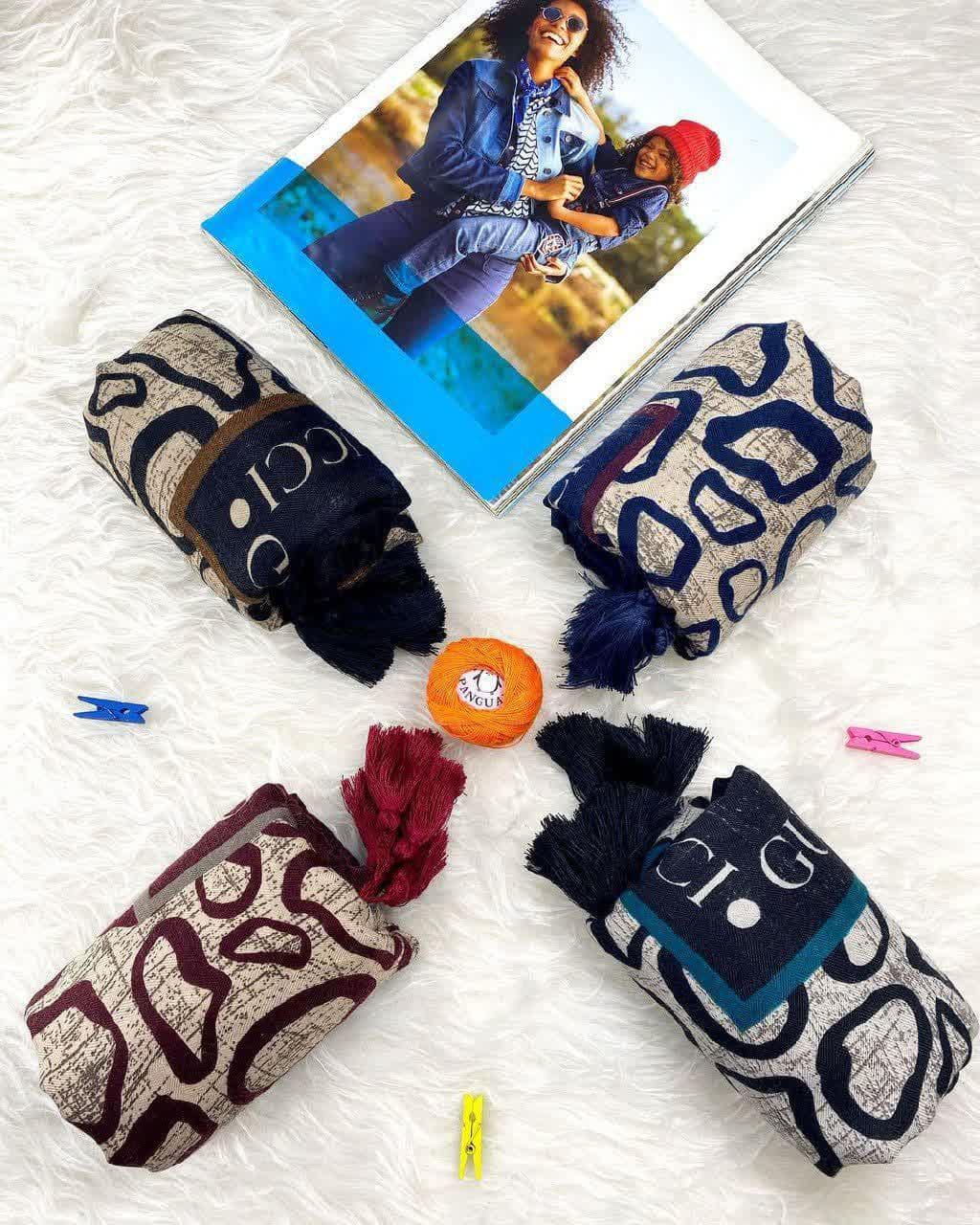 روسری کشمیر ترکیبی پلنگی شال مادام بلا