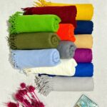 شال موهر ضخیم وارداتی تک رنگ مادام بلا