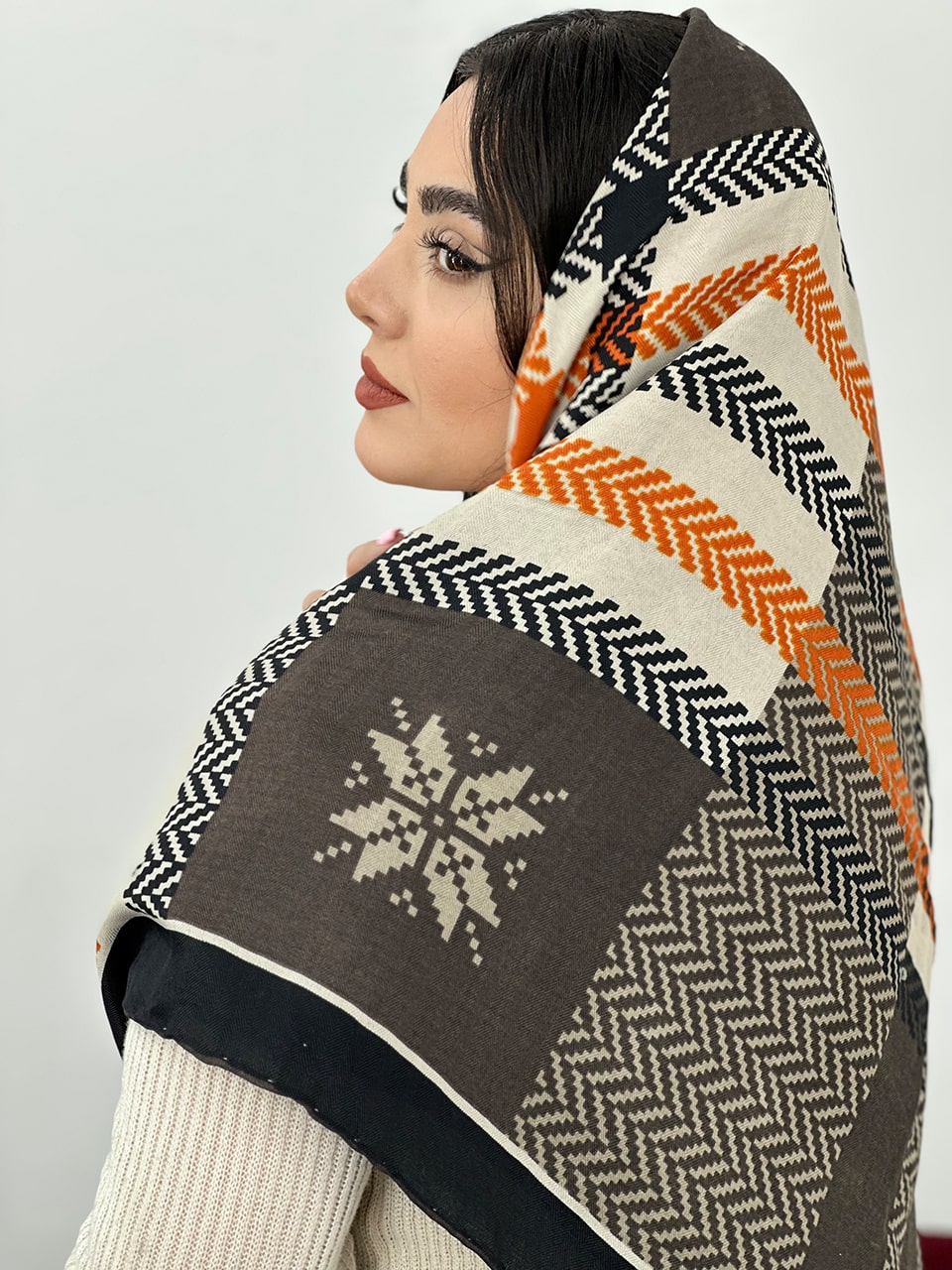 روسری کشمیر ترکیبی زنانه مادام بلا رشت