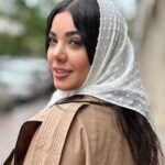 مینی اسکارف حریر اشکی مادام بلا