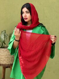 شال کنفی رنگی زنانه فروشگاه مادام بلا