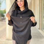 شال نخی پلیسه مربعی مادام بلا