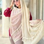 شال کنفی دخترانه تک رنگ مادام بلا رشت