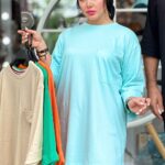 تیشرت لانگ تک رنگ جیبدار دخترانه مادام بلا