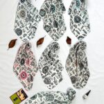 مینی اسکارف نخی طرحدار اشکال مادام بلا