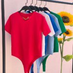 بادی زنانه نخ پنبه تک رنگ مادام بلا