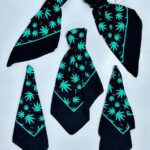 باندانا دخترانه خطی طرحدار برگ مادام بلا