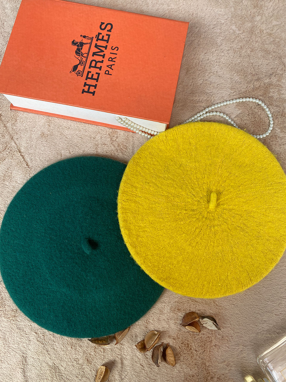 کلاه پرت فرانسوی پاییزه بافت ریز مادام بلا