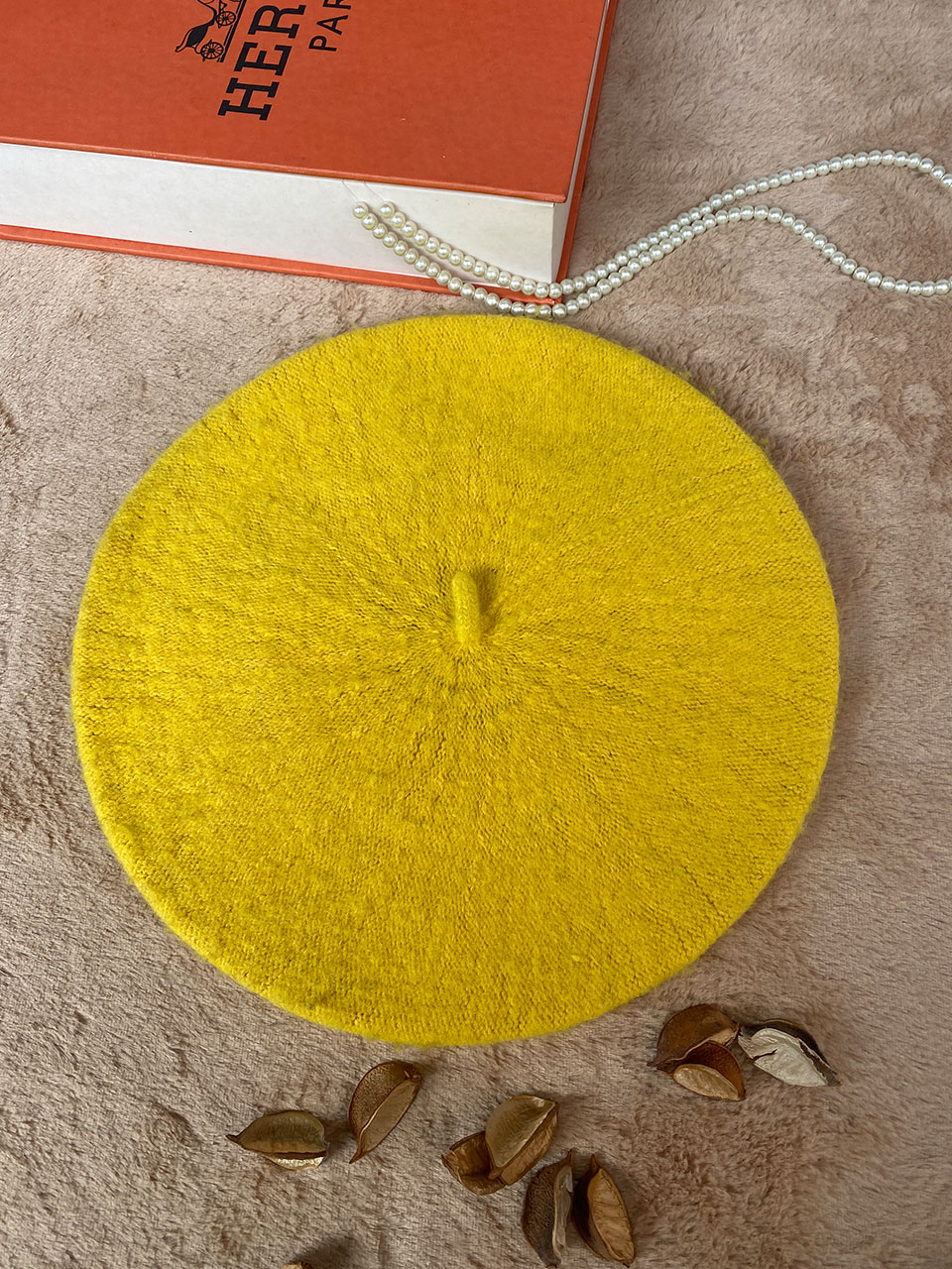 کلاه پرت فرانسوی پاییزه بافت ریز مادام بلا