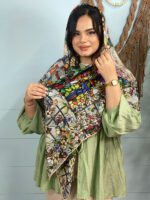 روسری آبرنگی نخی مادام بلا رشت