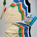 ست تاپ شورتک رنگی مادام بلا رشت