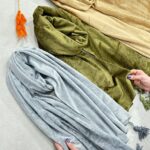 شال محمل موهر زنانه نگین دار مادام بلا