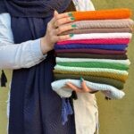 شال نخی پاییزه صدفی مادام بلا رشت