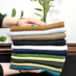 شال کبریتی مخمل میله ای تک رنگ مادام بلا