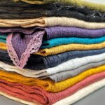 شال پاییزه تک رنگ دور گیپور شال مادام بلا رشت