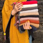 شال پاییزه پلیسه توپی مادام بلا