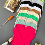 کراپ فانریپ تک رنگ یقه مراکشی مادام بلا