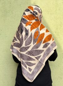 روسری زنانه طرحدار رنگی برگ شال مادام بلا