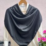 روسری ژاکارد مشکی مجلسی زنانه مادام بلا