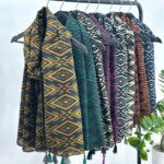 شال بهاره طرحدار دو رنگ مادام بلا