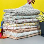 شال نخی طرح میکس شکوفه