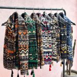 شال بهاره نخی طرح اشکال مادام بلا