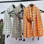 شال بهاره چهارخونه مادام بلا