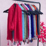 شال تک رنگ پلیسه خنک مادام بلا