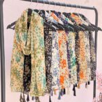 شال نخی طرحدار شکوفه مادام بلا