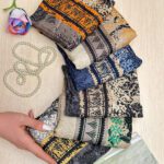 شال نخی طرحدار فروشگاه مادام بلا رشت