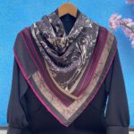 روسری نخی دور دست دوز طرحدار زنانه