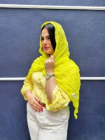 شال شکوفه حریر پاستیلی مادام بلا