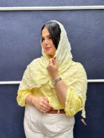 شال شکوفه حریر پاستیلی مادام بلا