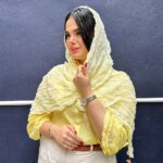 شال شکوفه حریر پاستیلی مادام بلا