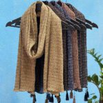 شال پلیسه نخی تک رنگ مادام بلا