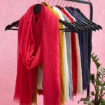 شال کنفی تک رنگ خنک دخترونه مادام بلا