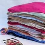 شال پلیسه دور لمه نخ پنبه مادام بلا رشت