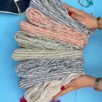 شال گندمی نخی مادام بلا