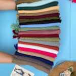 شال پلیسه منگوله دار دخترانه مادام بلا