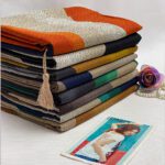 شال ترکیبی نخی طرحدار مادام بلا