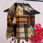 شال طرحدار نخی زنانه چهارفصل مادام بلا رشت