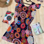 پیراهن نخی طرحدار مادام بلا