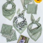 مینی اسکارف نخی طرحدار دو رنگ مادام بلا