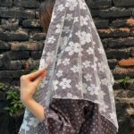 روسری سه گوش ترکیبی گیپورمادام بلا