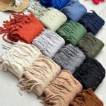 بیگ اسکارف پانچی موهر تک رنگ مادام بلا