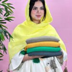 شال پلیسه جناغی پاییزه شال و روسری مادام بلا