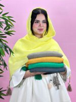 شال پلیسه جناغی پاییزه شال و روسری مادام بلا