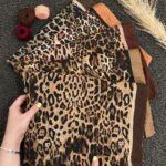 شال پلیسه پلنگی مادام بلا رشت