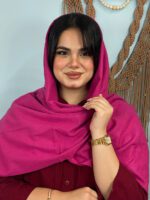 شال موهر تک رنگ ضخیم مادام بلا