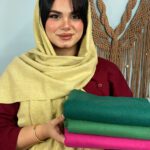 شال موهر تک رنگ ضخیم مادام بلا